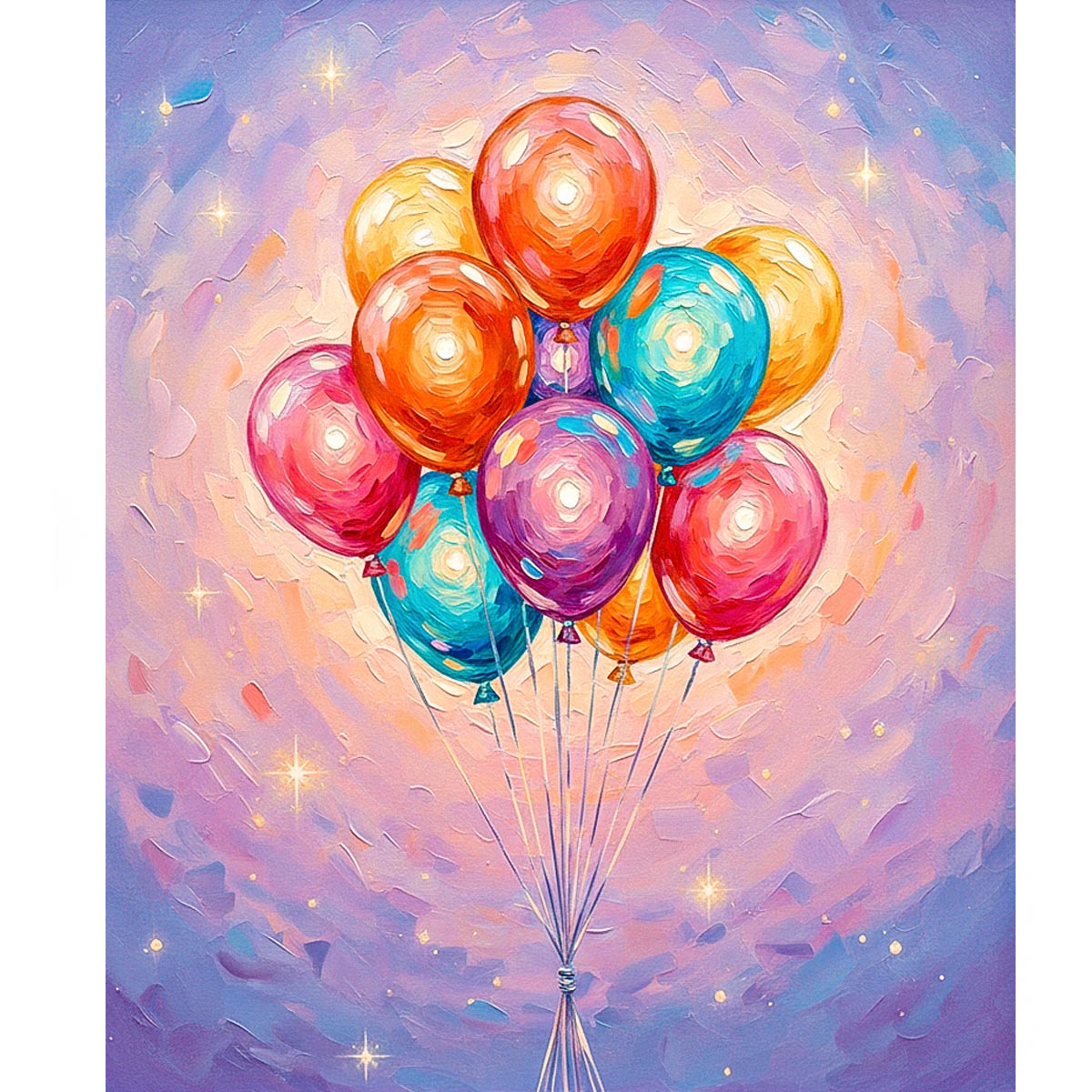 Colorful Balloons Paint by Numbers Kit-zoom-2