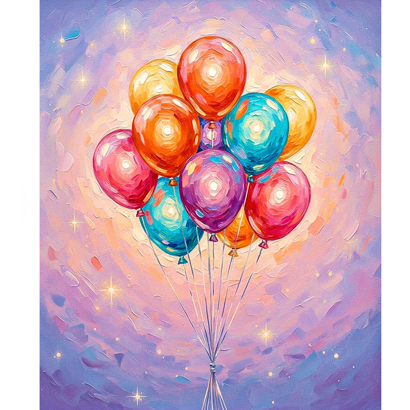 Colorful Balloons Paint by Numbers Kit-zoom-