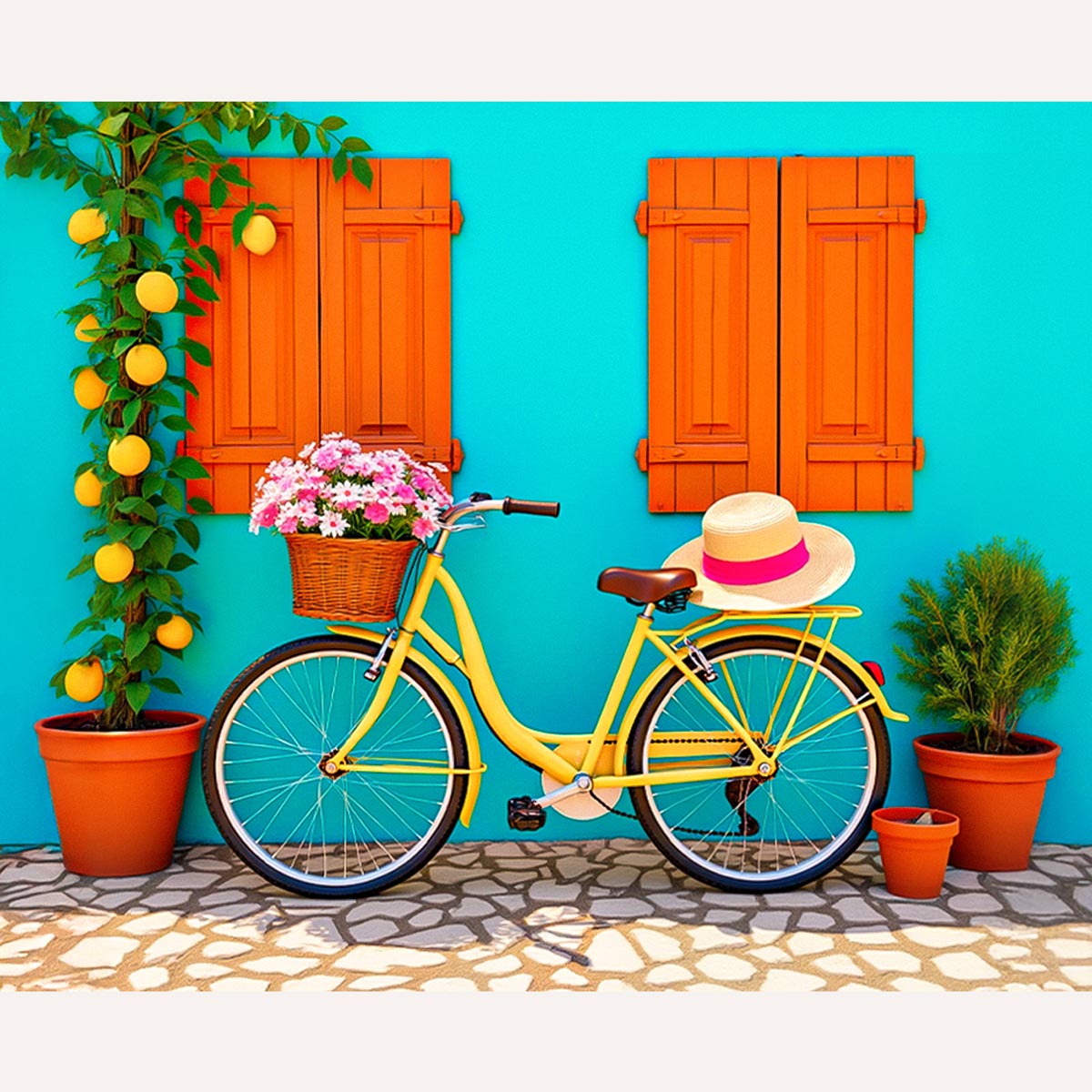 Summer Bicycle Paint by Numbers Kit-zoom-2