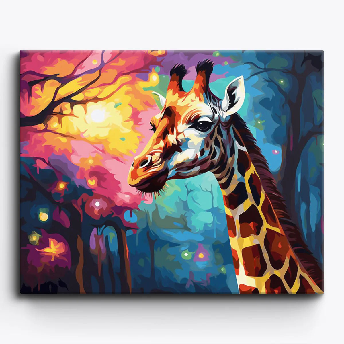 Colorful Giraffe Paint by Numbers Kit-1