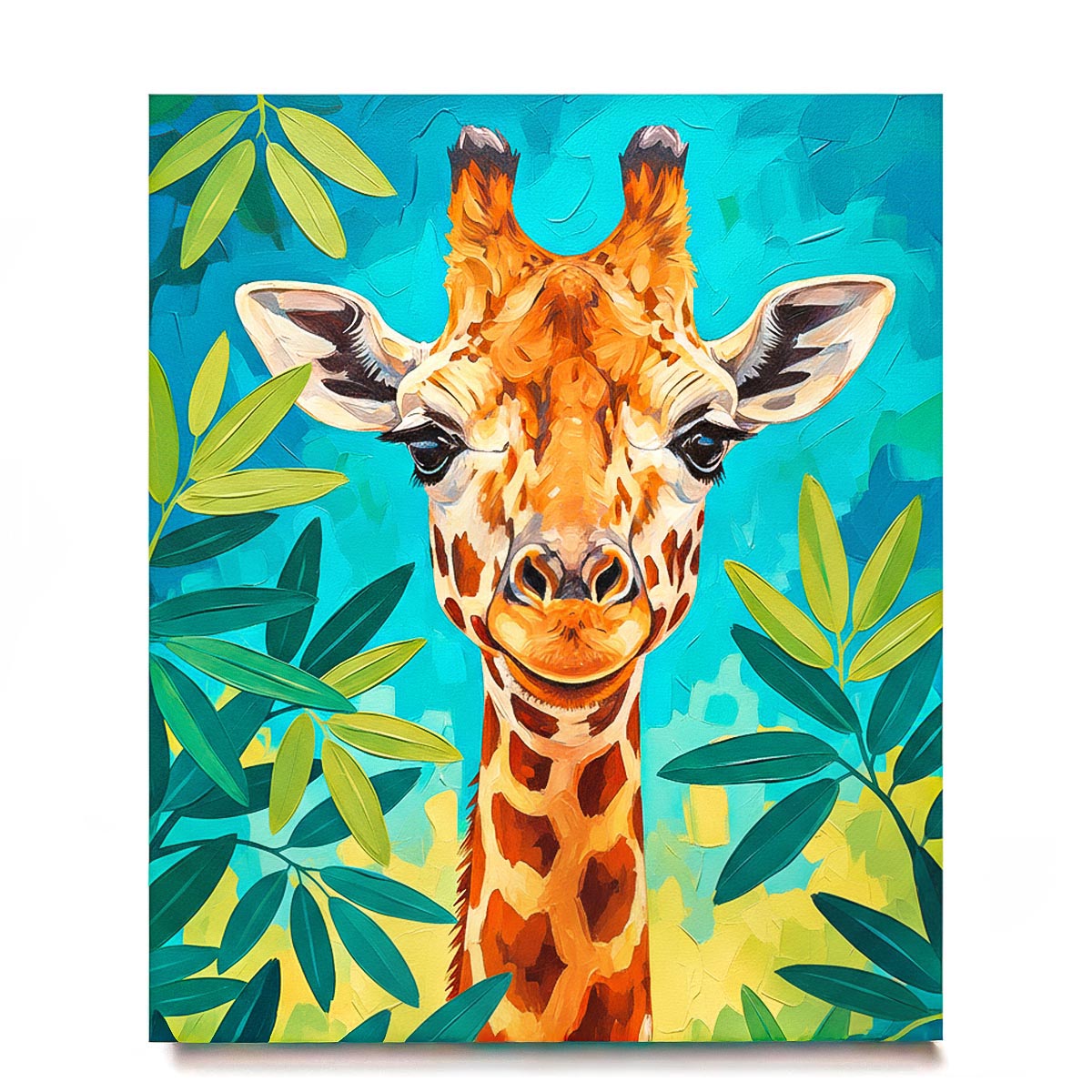 Colorful Giraffe Portrait Paint by Numbers Kit-zoom-1