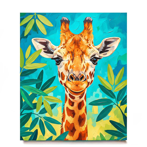Colorful Giraffe Portrait Paint by Numbers Kit