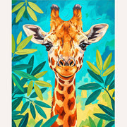 Colorful Giraffe Portrait Paint by Numbers Kit