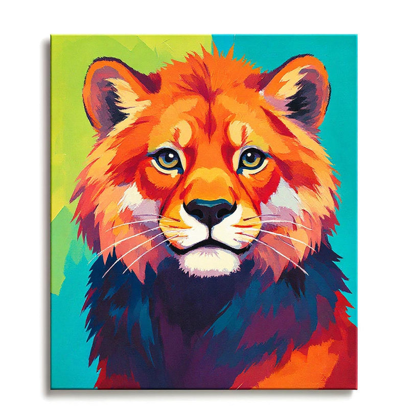 Colorful Lion Portrait Paint by Numbers Kit-zoom-