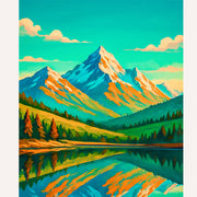 Majestic Mountain Reflection Paint by Numbers Kit