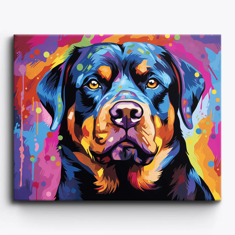 Colorful Rottweiler Paint by Numbers Kit-zoom-