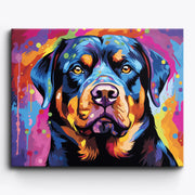 Colorful Rottweiler Paint by Numbers Kit