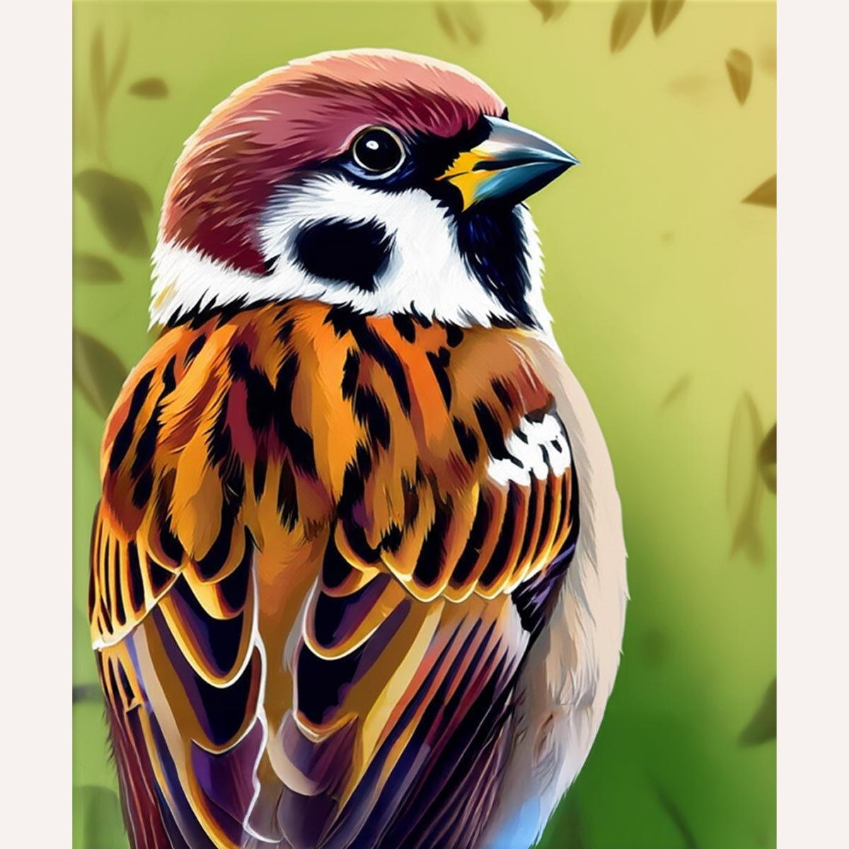 Colorful Sparrow Paint by Numbers Kit-zoom-2