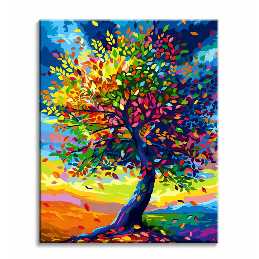 Tree of Life Paint by Numbers Kits with Celtic Roots and Golden Branches