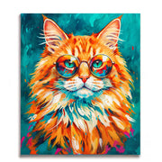 Cool Orange Cat Paint by Numbers Kit