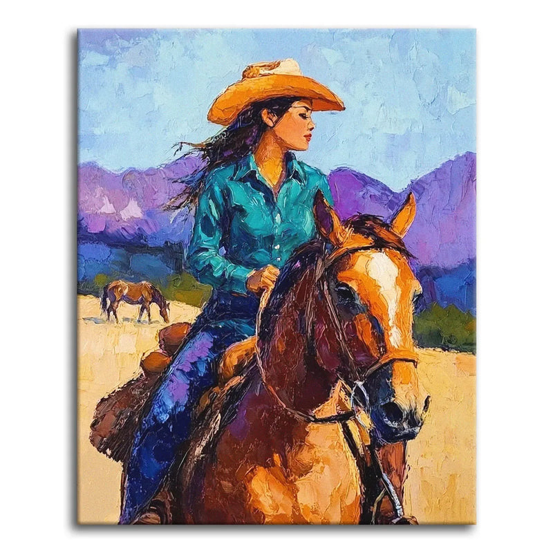 Cowgirl on Horseback-zoom-
