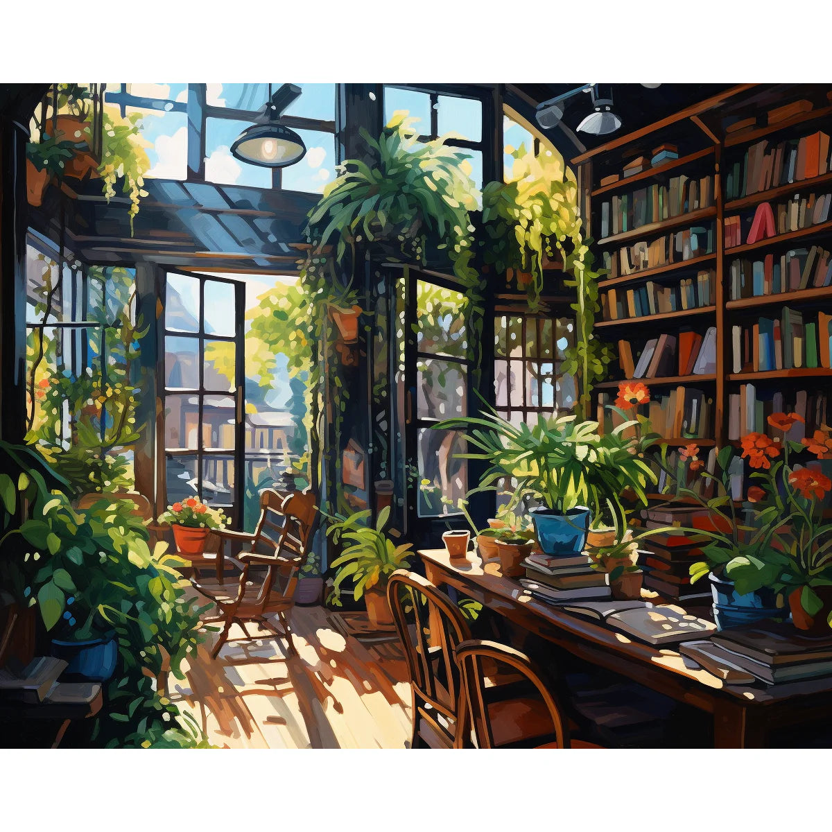 Cozy Reading Room Paint by Numbers Kit-zoom-2