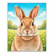 Cute Brown Bunny Paint by Numbers Kit