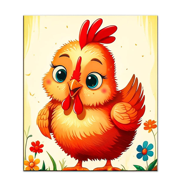 Cute Chicken Paint by Numbers Kit