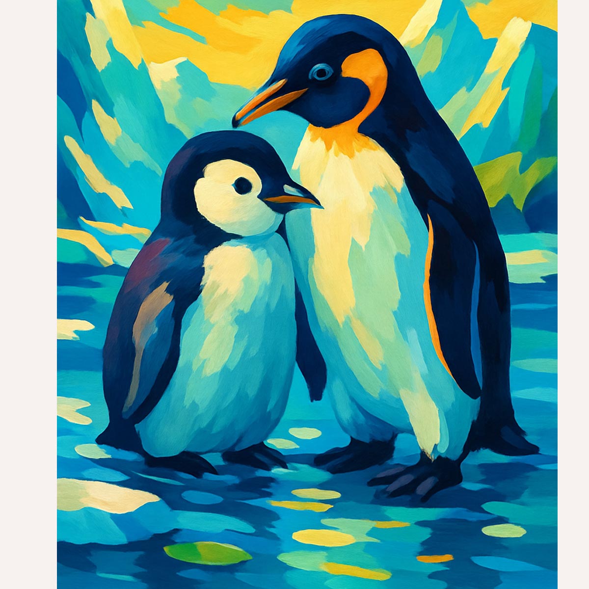 Penguin Family Paint by Numbers Kit-2