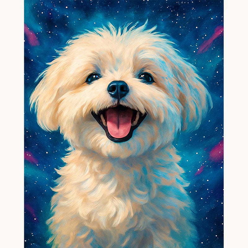 Happy Puppy Paint by Numbers Kit-zoom-