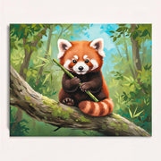 Cute Red Panda Paint by Numbers Kit