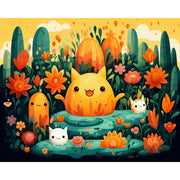 Cute Cat Fantasy Garden Paint by Numbers Kit