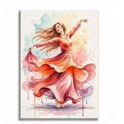 Watercolor Dancing Woman Paint by Numbers Kit