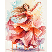 Watercolor Dancing Woman Paint by Numbers Kit