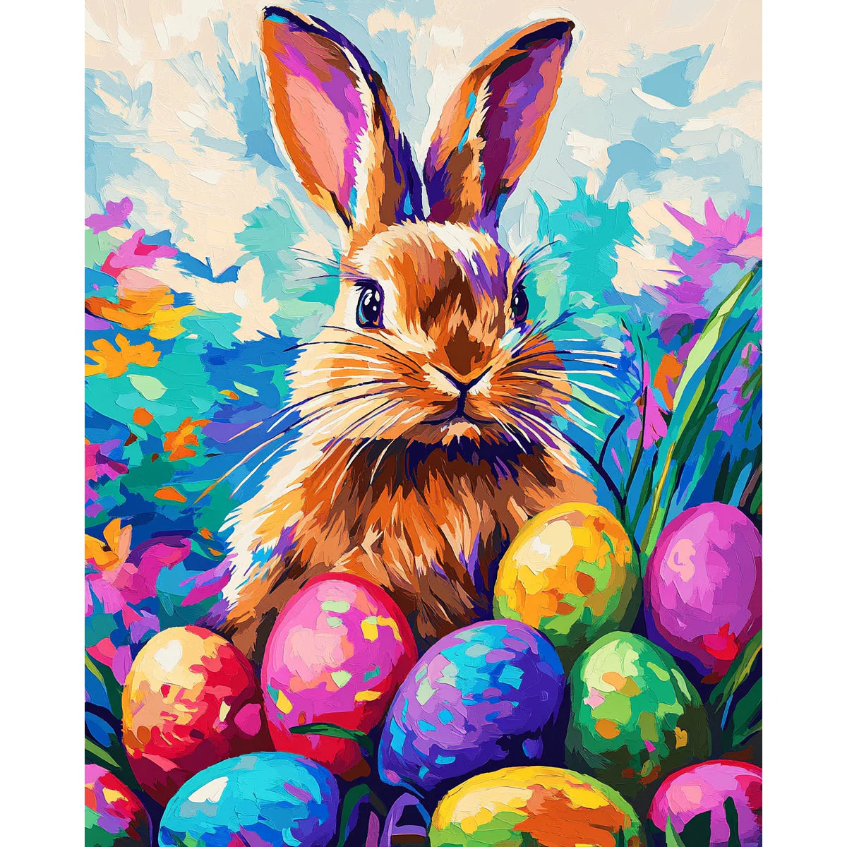 Easter Bunny Paint by Numbers Kit-2