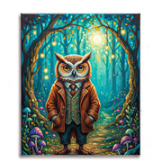 Wise Owl in the Enchanted Forest Paint by Numbers Kit
