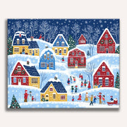 Festive Village Paint by Numbers Kit