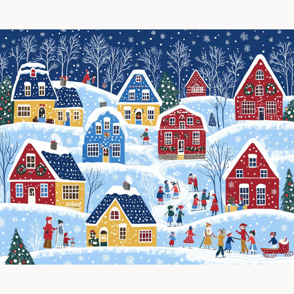 Festive Village Paint by Numbers Kit-zoom-2