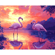 Flamingos at Sunset Paint by Numbers Kit