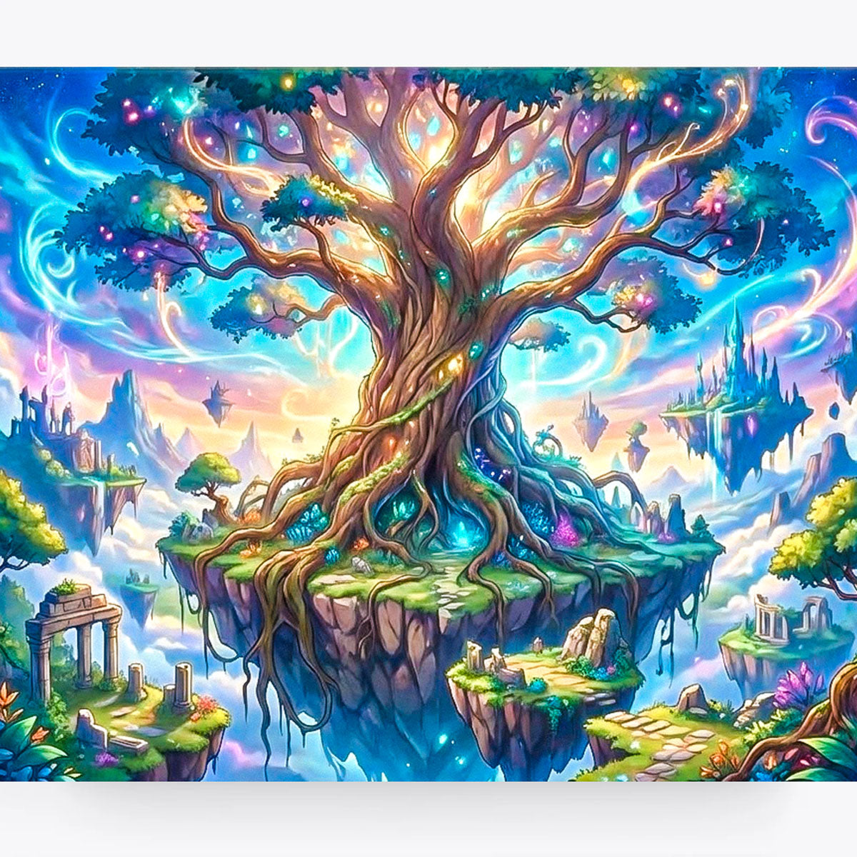 Floating World Tree Fantasy Paint by Numbers Kit-zoom-2