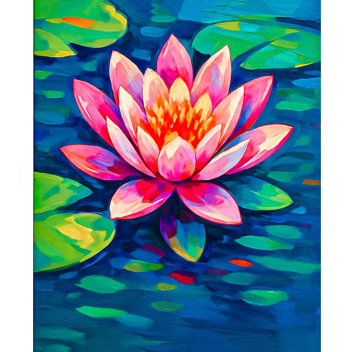 Water Lily Paint by Numbers Kit-2