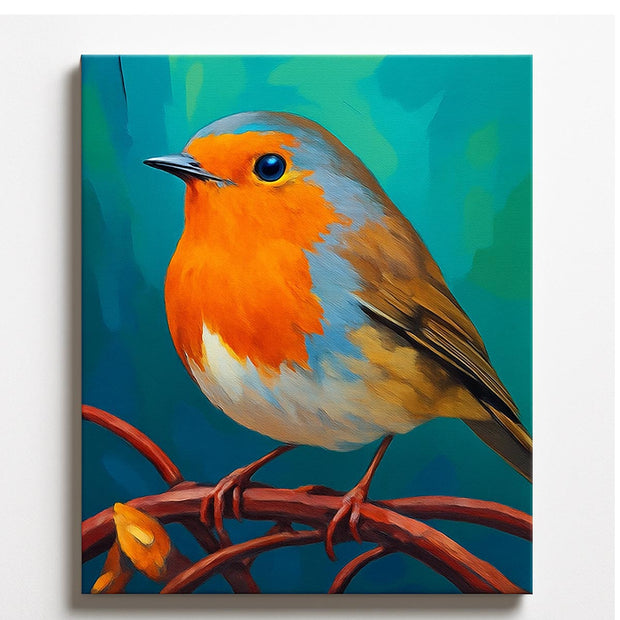 Robin Bird Paint by Numbers Kit