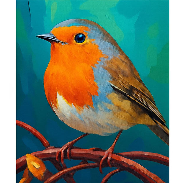 Robin Bird Paint by Numbers Kit