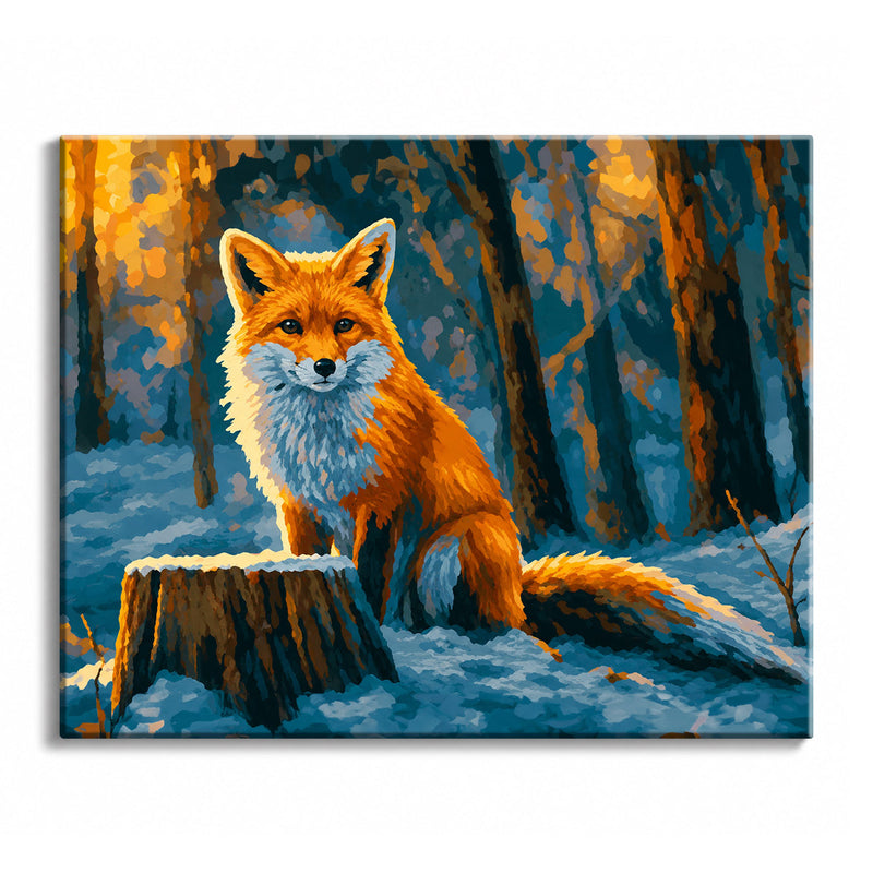 Fox on a Stump-zoom-