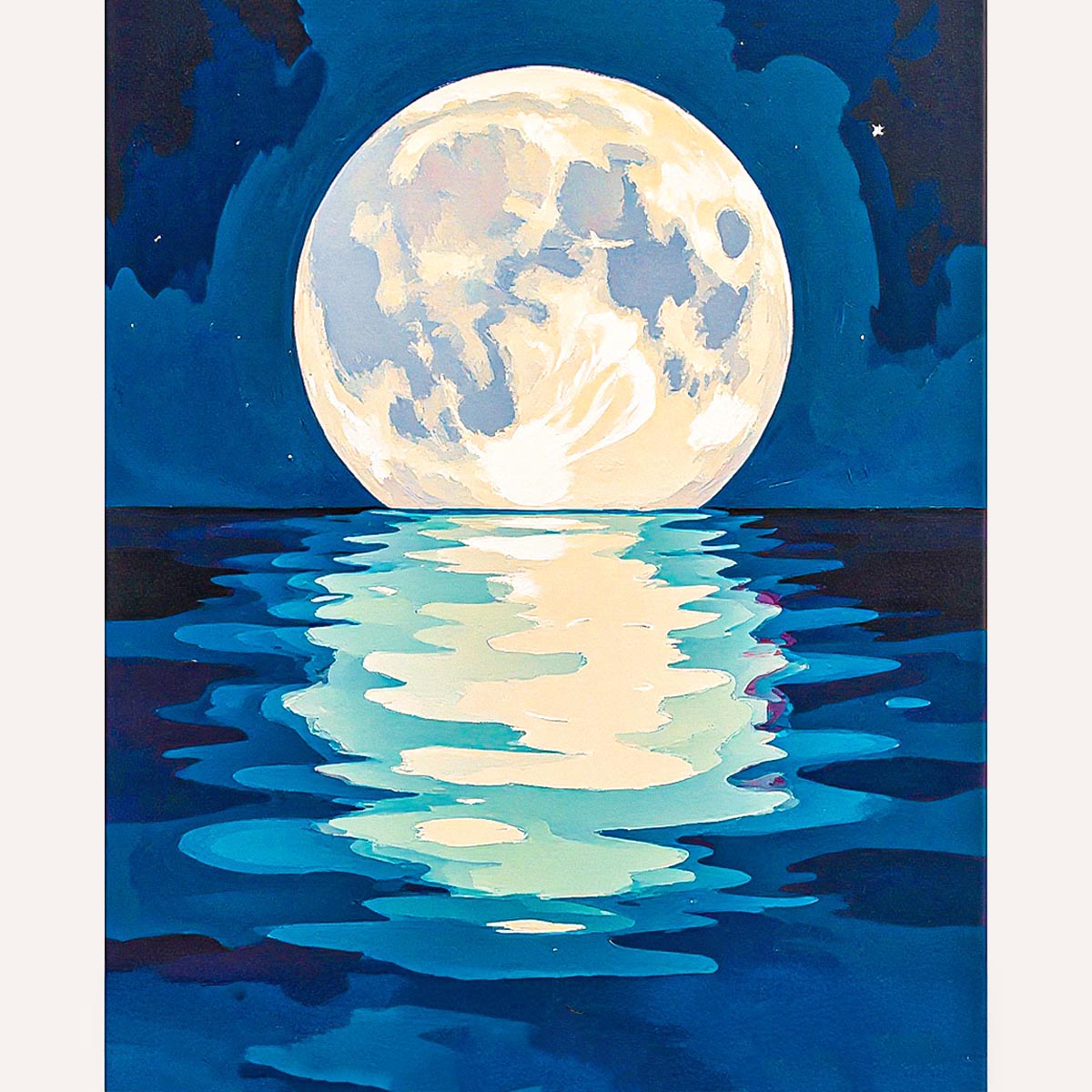 Full Moon Over Ocean-2