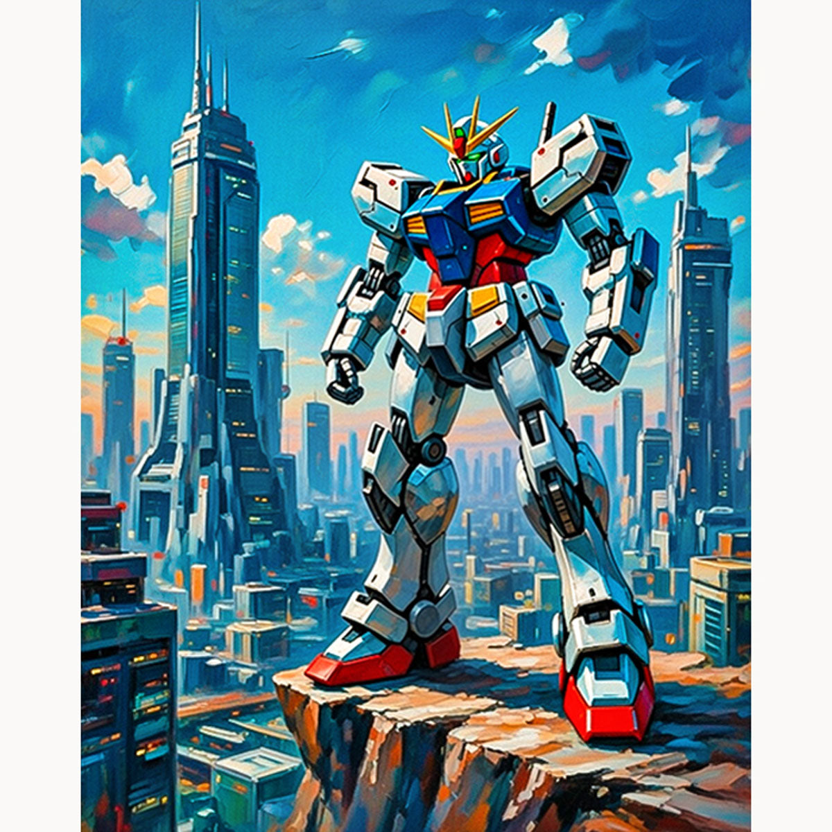 City Edge Mecha Paint by Numbers Kit-zoom-2