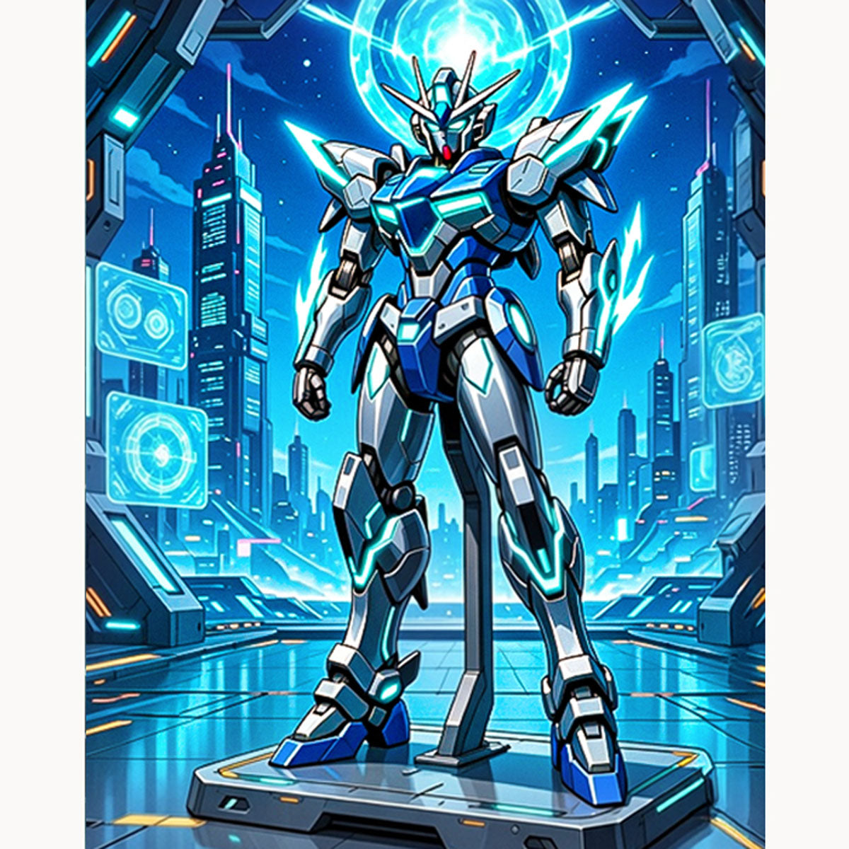 Neon Core Mecha Paint by Numbers Kit