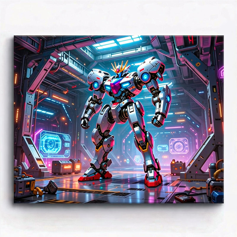 Hangar Mecha Paint by Numbers Kit-zoom-