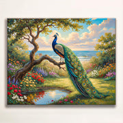 Peacock by the Garden Pond Paint by Numbers Kit