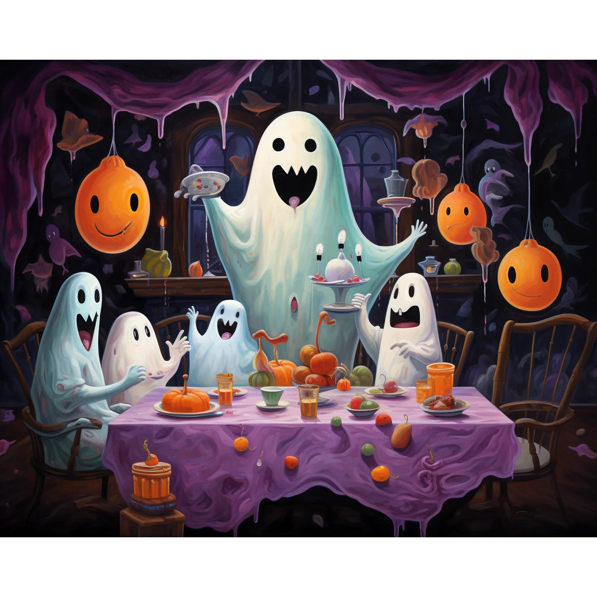 Ghost Party Paint by Numbers Kit-2