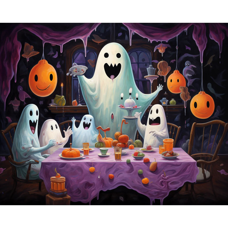 Ghost Party Paint by Numbers Kit-zoom-