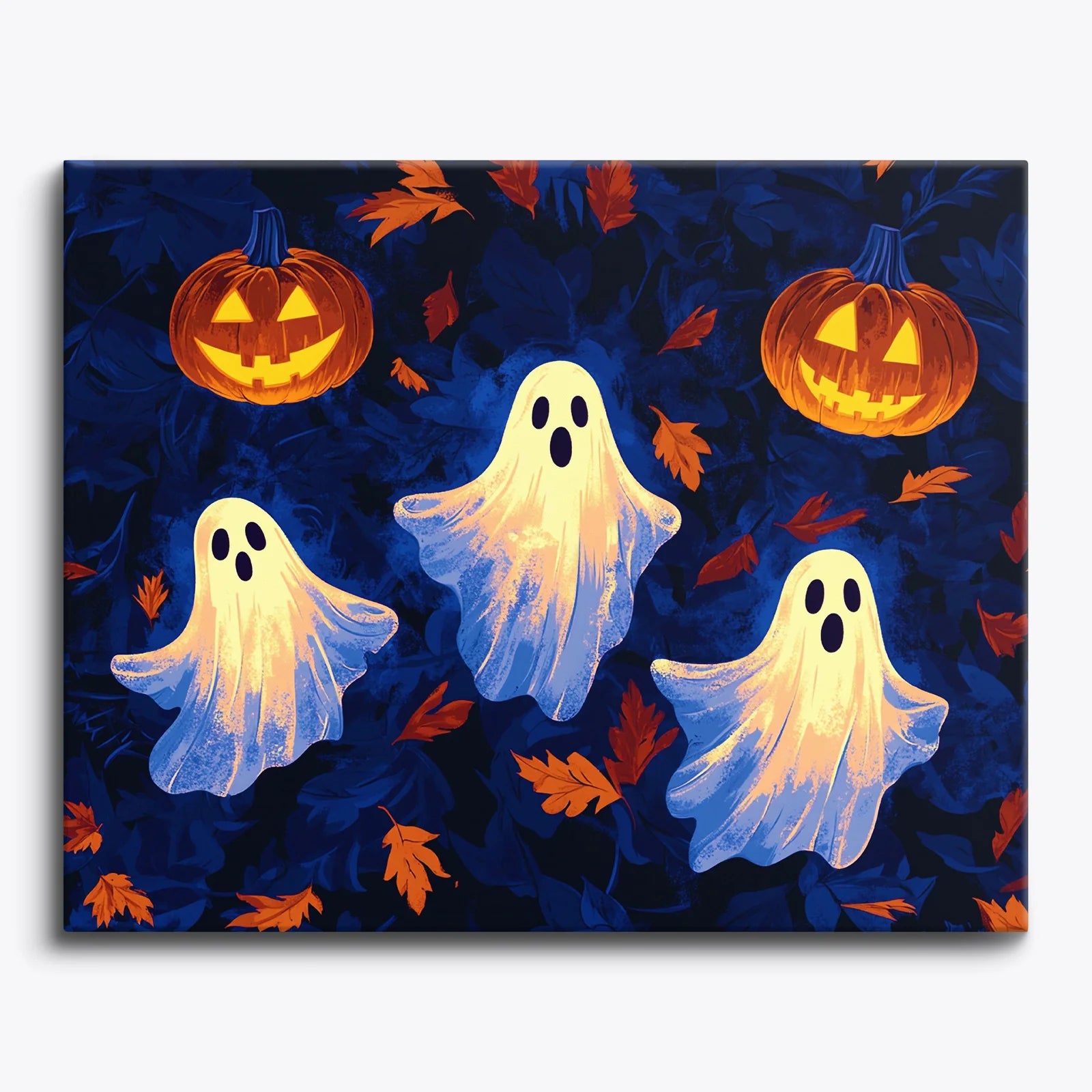 Ghost Trio with Pumpkins Paint by Numbers Kit-1