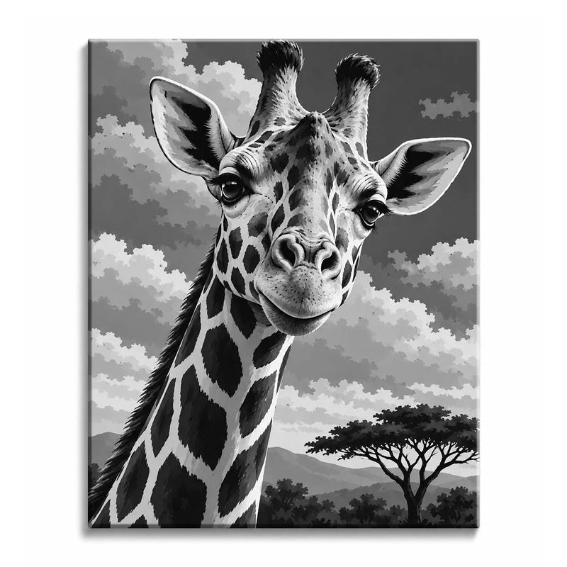 Giraffe Close-Up Paint by Numbers Kit-zoom-
