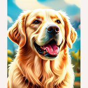 Golden Retriever Dog Paint by Numbers Kit