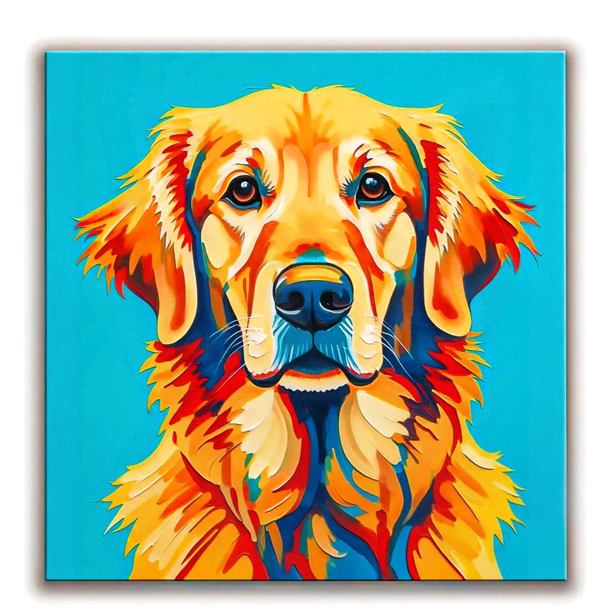 Colorful Golden Retriever Paint by Numbers Kit-1