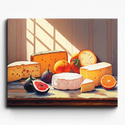 Cheese & Fruit Still Life Paint by Numbers Kit