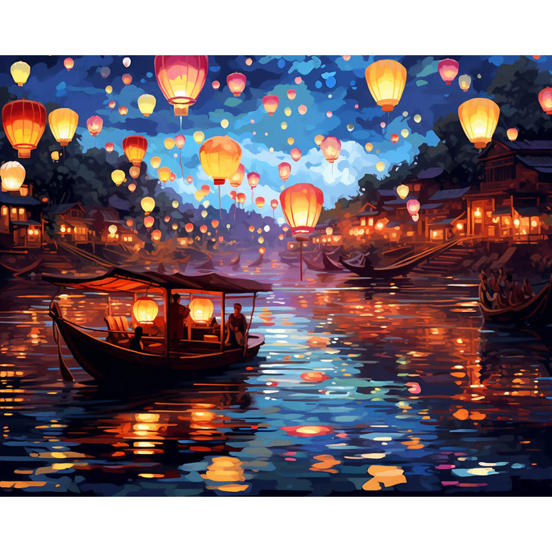 Lantern Festival Paint by Numbers Kit-zoom-