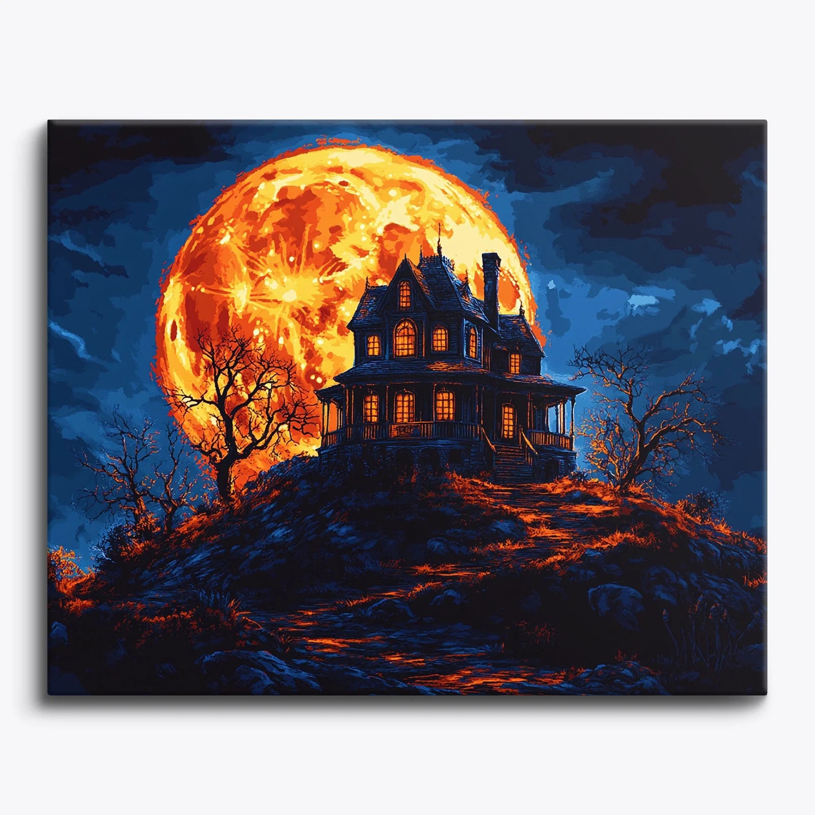 Haunted Mansion Moon Paint by Numbers Kit-zoom-1