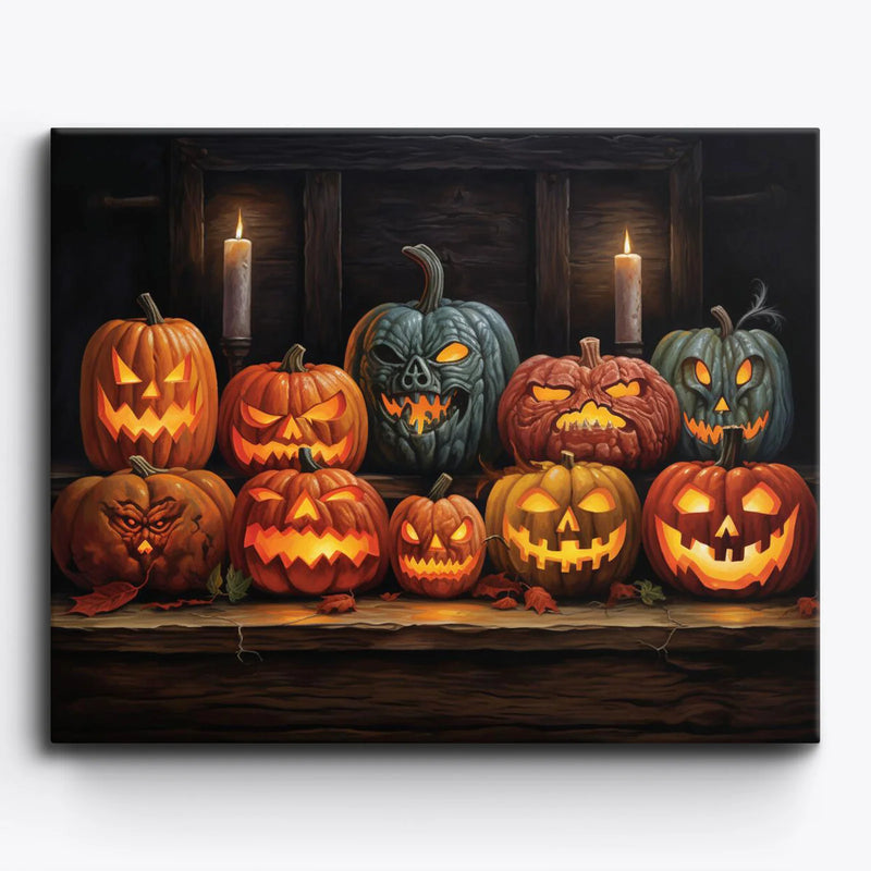 Haunted Pumpkins Paint by Numbers Kit-zoom-