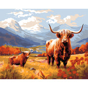 Highland Cows Paint by Numbers Kit
